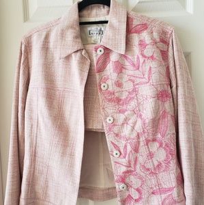 Villa Roma pink floral print skirt & jacket